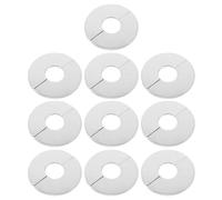 Garneck 10pcs Fire Sprinkler Escutcheon Covers with Peel and Stick Technology, Stainless Steel Sprinkler Head Flange for Property Maintenance and Commercial Building Upgrades, Silver
