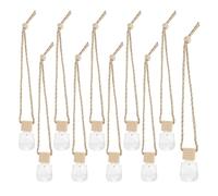 Garneck 10pcs Hanging Diffuse Bottle Car Aromatherapy Pendant Stylish Glass Perfume Bottles for Home Auto Decoration Car Air Freshener for Travel Everyday Use