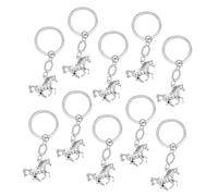 Garneck 10pcs Horse Keychain with Artistic Metal Horse Charms Portable Lightweight Bag and Purse Decorations for Chinese Year Party Favors and Key Holders