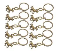 Garneck 10pcs Horse Year Keychain Vintage Horseshoe Pendant Keyrings for Handbag Backpack Car Keys for Chinese Year Celebrations Horse Themed Parties