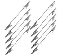 Garneck 10pcs Metal Alligator Clips Double Ended Memo Holders with Strong Dual Clamps for Photos Notes and DIY Crafts Wire Clips for Office Wedding and Artwork Display