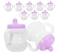 Garneck 10Pcs Miniature Milk Bottles Doll Feeding Accessories for Pretend Play Design for Fun for Shower Favors and Dollhouse Decor