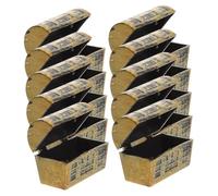 Garneck 10pcs Miniature Pirate Treasure Chest Model Realistic Mini Dollhouse Decor Accessories Chic Colors Elegant Design for Tiny House Decoration and Party Favors