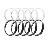 Garneck 10pcs Music Note Silicone Bracelets for Music Festival, Black and White Wristbands Set, Comfortable Decorative Wristband for Concerts and Events