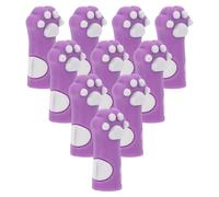 Garneck 10pcs Needle Stopper Silicone Cat Paw-Shaped Knitting Needle Caps Reusable Soft Point Protectors Prevent Stitches from Slipping for Manicure and Knitting Projects