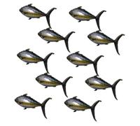 Garneck 10pcs Ocean Marine Animal Foil Balloons Realistic Inflatable Tuna Fish Shapes for Beach, Pool, and Nautical Party Decorations