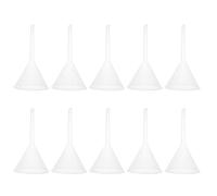 Garneck 10pcs Plastic Triangle Funnel Transparent Lab Funnel for Chemistry Experiments Kitchen Filling for Oils Liquids