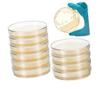 Garneck 10pcs Prepoured Agar Petri Dishes for Science Experiment Supplies Thick Nutrient Agar Plates for Microbiology Research Safe Laboratory Stem Learning Equipment