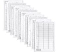 Garneck 10pcs Record Scorecards Golfs Supply Scorecard Lightweight Simple Style Coated Paper with Partition Grid Sports Accessory for Golf Course Use