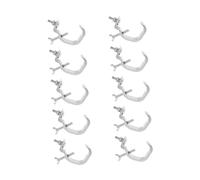 Garneck 10pcs Silver Cast Aluminum Stage Light Hooks 35-52mm Multipurpose Hanging Lamp Clips Heavy Duty Light Accessories for Dj and Event Lighting