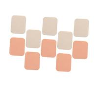 Garneck 10pcs Square Makeup Puff Set for Face Powder Cosmetic Pads, Dry and Wet Use, White and Skin Tone, Facial Makeup Tool for Daily and Travel Application