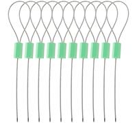 Garneck 10Pcs Tamper Cable Seal Tags Security Ties for Container Sealing for Logistics and Transportation Green Color
