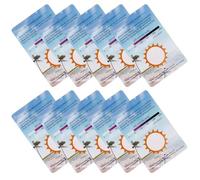 Garneck 10pcs UV Testing Cards UV Light Identifying Cards Tester Testing Strips for Reptile Glass Container