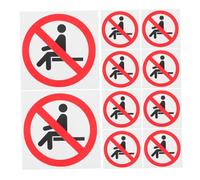 Garneck 10pcs Wall Decals Adhesive Signs Peel and Stick Warning Sign Stick Safety Stickers