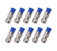 Garneck 10Pcs Waterproof Compression F Type Plugs Coaxial Cable Connectors for 75-5 TV Cable Suitable for Outdoor Adapter Installation