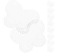 Garneck 10pcs White Plastic Crochet Quilting Sheets for DIY by Hand, Unique Butterfly-Shaped Mesh Sheets for Woven Mending and Tapestry Crafting