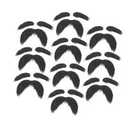 Garneck 10sets Realistic Self Adhesive Fake Beard and Eyebrows for Men and Lightweight Comfortable Facial Hair Costume Accessories for Halloween Party Cosplay and Group Events