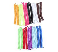 Garneck 11 Pairs Elastic Shoelaces for Casual Shoes Durable Flexible All Match Shoelaces Practical No Tie with Mixed Colors for Trainers and Sneakers