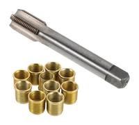 Garneck 11pcs Spark Plug Thread Repair Kit M14x1.25 with Inserts - Cylinder Head Rethreading Tools for Automotive Engine, Gasoline Generators Thread Hole Fixing