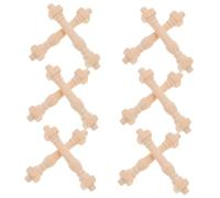 Garneck 12 Pcs Dollhouse Miniature Wooden Roman Pillars Realistic Railing Accessories for Dollhouse Decoration and Micro Landscape