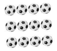 Garneck 12 Pcs Mini Table Football Balls Replacement Plastic Soccer Accessories for Standard Foosball Tables Black and White Resin Balls for Adults