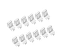 Garneck 12pcs Aluminum Alloy Pilaster Shelf Clips and Glass Shelf Holders for Home Office Bathroom Cabinet Storage