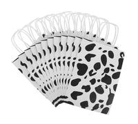 Garneck 12pcs Cow Print Themed Party Bags Cow Paper Bag Handle Animal Print Pouch for Birthday Parties Showers