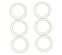Garneck 12pcs Cross Stitch Tool Set Needlework Hoops Embroidery Frame Embroidery Circle Handy Sewing Hoops for Crafts Ring Bamboo Beige