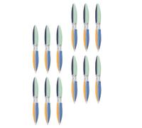 Garneck 12pcs Hexagonal Nail Files Set, Multifunctional Handheld Nail Polishing Tools with Mixed Abrasive Surfaces, Manicure and Pedicure Files for Salon and Home Use