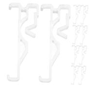 Garneck 12pcs Hidden Plastic Blinds Valance Clips for 2.5 Inch Curved Slats Horizontal Window Shutters Replacement Parts Retainer Holder Brackets for Home and Office