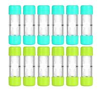 Garneck 12pcs Leakproof Contact Lens Case for Rgp Soft Lenses Portable Hard Storage Box with Separate Compartments Left-Right Marked Plastic for Travel Orthokeratology Lens Protection