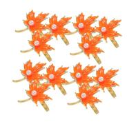 Garneck 12pcs Maple Leaf Napkin Rings with Faux Pearl Embellishments Elegant Metal Napkin Holders for Banquet Thanksgiving Party Hotel Dining and Fall Table Decor