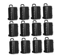 Garneck 12pcs Mini Suitcase Favor Boxes Candy Box Plastic Storage for Necklace Organizer Doll Accessories Party Decorations