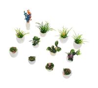 Garneck 12pcs Miniature Bonsai Arrangement Dollhouse Decor Low Maintenance Simulated Bonsai Models Elegant Mini Plants for Creative Home Decor and Unique Miniature Gardens