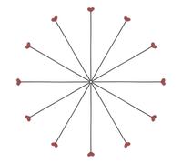 Garneck 12pcs Red Heart Shaped Aroma Diffuser Sticks Decorative Piece Plastic Material for Bathroom and Bedroom Air Freshening and Aromatherapy Supplies