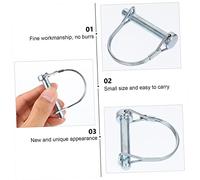 Garneck 12pcs Shaped Carbon Steel Safety Coupler Pins with Quick Release Locking Mechanism Heavy Duty Shaft Locking Pins for Lawn Trailer Truck Boat and Farming Applications