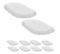 Garneck 12pcs Silicone Makeup Puff Leaf-shaped Powder Puff for Liquid Foundation Washable Non-absorbent Silicone Material for Touching up Loose Powder The Go