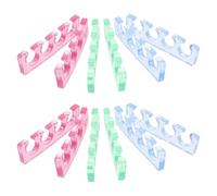 Garneck 12pcs Silicone Toe Separators for Pedicure Soft Reusable Toe Spacers Protecting New Polish Flexible Nail Art Tool Suitable for Professional Nail Care and Art