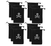Garneck 12pcs Skull Drawstring Bags Pirate Themed Party Favor Bags for Halloween Celebrations Coin Storage for Spooky Decorations and Item Organization