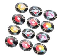Garneck 12pcs Vinyl Record Magnet for Fridge Funny Music Decorations Cute Refrigerator Stickers Office Magnets Aesthetic Cd Decorations