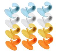 Garneck 12Pcs Wall Mounted Adhesive Plug Holder Hooks for Kitchen Power Cord Organizer Self-Adhesive Wall Hooks for Chargers Cables Keys Towels No Punch Installation Wire Clutter Storage