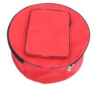 Garneck 13/14 Inch Portable Red Snare Drum Carrying Bag Backpack Straps Musical Percussion Instrument Storage Pouch for Travel and Practice