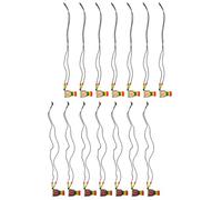 Garneck 14pcs African Hand Drum Necklaces Set with Decorative Mini Drum Pendants, Wood and Leather Materials, Stylish Neck Adornment for Beach and Dancing Parties