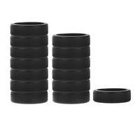 Garneck 14pcs Silicone Luggage Wheel Covers Set, Noise-reducing Suitcase Wheel Protection Sleeve, Black Travel Spinner Tire Protectors for Suitcases and Travel Bags