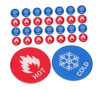 Garneck 15 Pairs Bathroom Water Heater Logo Faucet Label Indicator Label Shower Temperature Indicator Hot Cold Stickers Products with Cold and Hot Functions Faucet Water Taps Acrylic