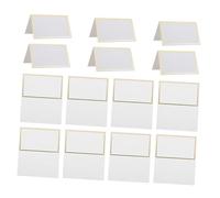 Garneck 150pcs Chic Wedding Place Cards with Golden Foil Frame Blank Fillable Table Name Cards for Banquets Parties Dinner Events Smooth Surface for Easy Writing and Elegant Seating