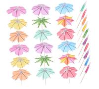 Garneck 150pcs Colorful Paper Cocktail Umbrellas with Secure Fit for Drinks Mini Parasol Picks for Weddings Parties and Summer Events Reusable Decorative Toothpicks for Cocktails and