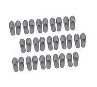 Garneck 15Pairs Disposable Hotel Slippers with Anti-slip Grey Linen Sole Lightweight Portable Spa Footwear for Travel Homestay Living Use