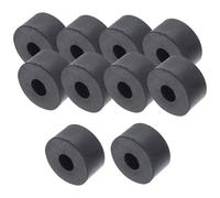 Garneck 15Pcs Black Rubber Grommets Set, Flat Abrasion Resistant Washers with Large and Small Holes, High Elastic Anti-Vibration Pads for Mechanical and Household Appliance Repair