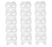 Garneck 15pcs Blank Cat Masks for DIY Crafts Unpainted Paper Masks for Cosplay Parties Creative Activities for Preschool and Kindergarten Fun Artistic Expression